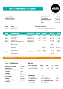 Voorbeeld loonstrook Frits.com